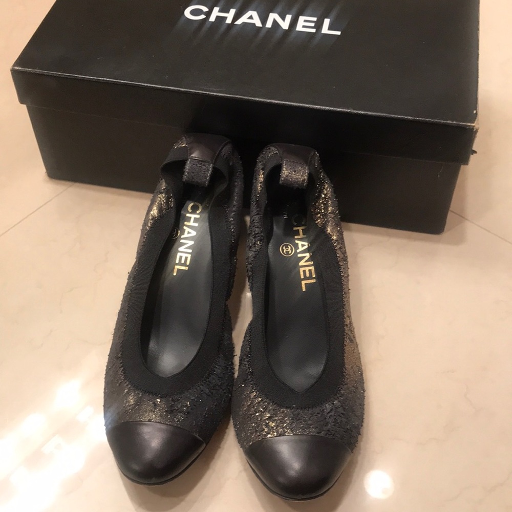 Chanel never worn leather shoes
